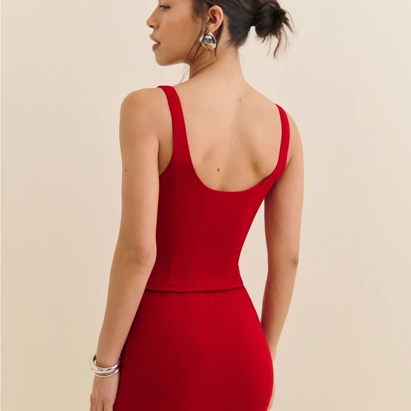 Reformation Allen Dress Red - Size 2 - Picture 4 of 4